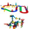 2025 Stained Glass Magnetic Tile Track & Ball Slide Building Set for Kids