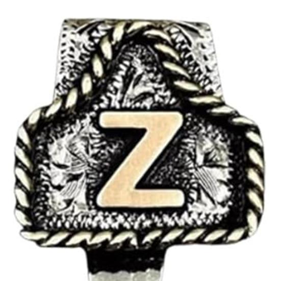 Vintage Letter Keychain Western Cowboy Style A to Z 26 Capital Letters Key Ring Metal Alphabet Key Holder Belt Bag Hanging Decoration Pendant