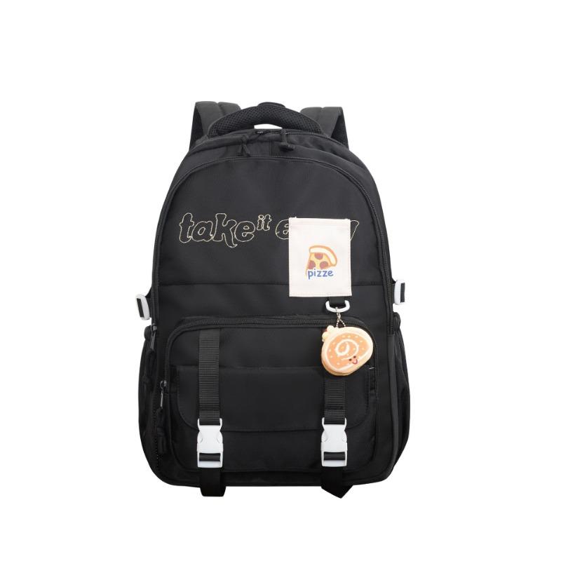 School bag, simple, lightweight and large-capacity backpack for junior high school students, new high-value, fresh and sweet backpack.
