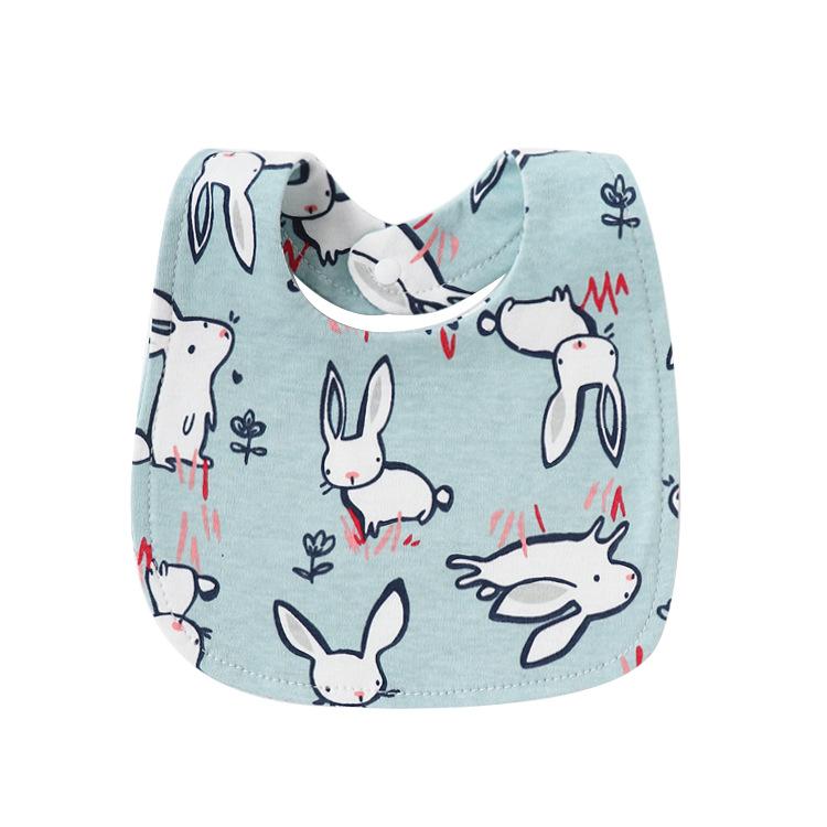 Newborn Baby Bibs Pure Cotton Double Layer Drool Bibs High Absorbency Burp Cloths For Infants Toddlers Soft Skin Friendly