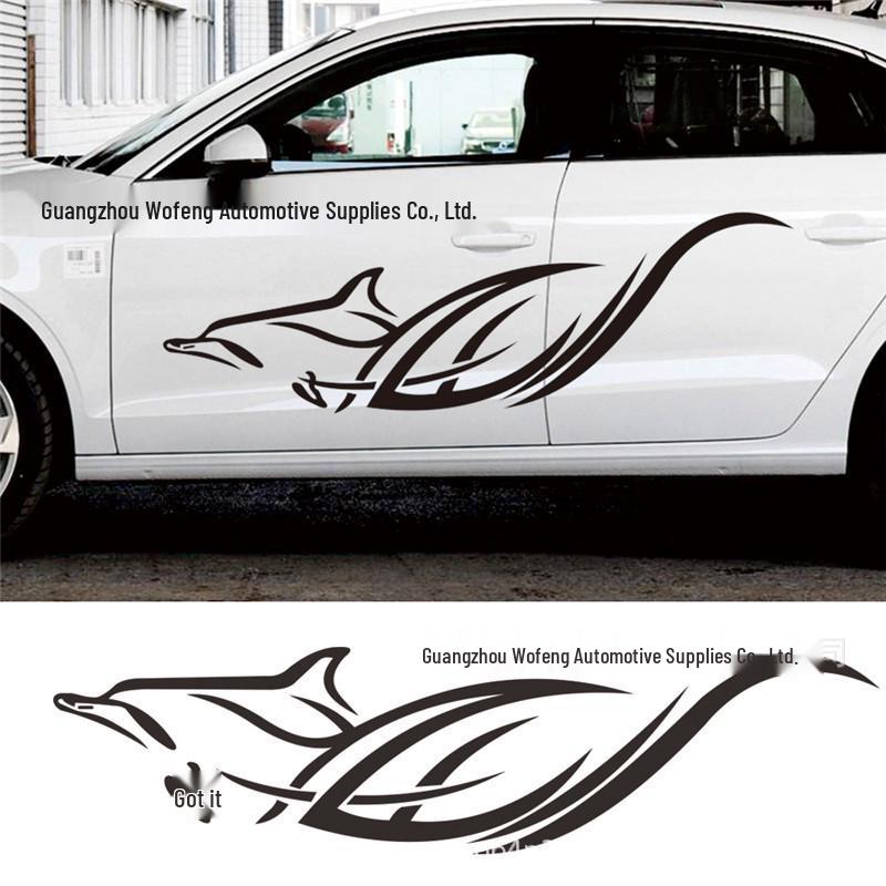 Universal Shark Car Sticker - Cartoon Animal Decal D390
