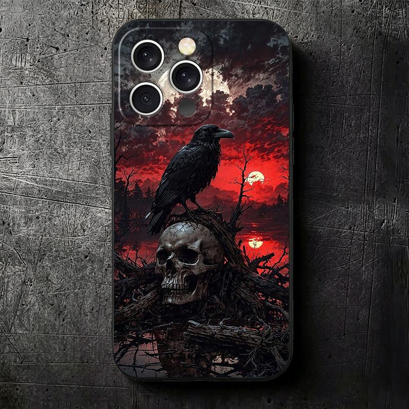 Gothic Vampire Scarlet Art Soft Phone Case for iPhone 16 16E 17 Air 15 Pro Max 14 Plus 13 Mini 11 12 7 Black Cover Back Shell