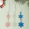 4pcs Colorful Snowflake Ice Strip Pendants Xmas Tree Hanging Ornament  Winter Party Home Decor