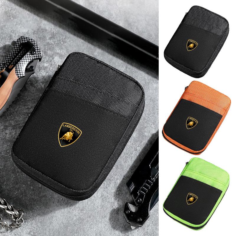 Sticker Travel Portable Car Emblem Personalised Mini Wallet For Lamborghini Urus Huracan Aventador Premium Interior Accessories HH71