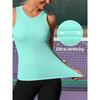 CHARMLEAKS Workout Tank Tops for Women Seamless Full Length Gym Tops Athletic Yoga Top Built In Bra