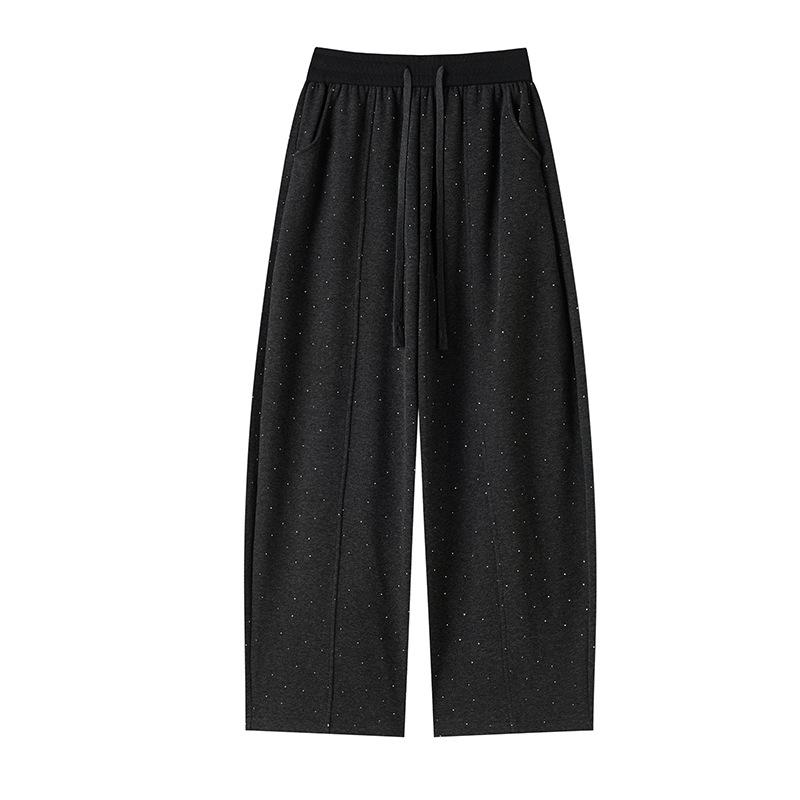 Spring & Summer Rhinestone Wide-Leg Loose Scythe Pants for Women