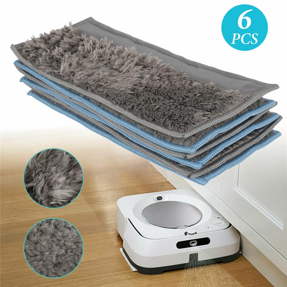 

6pcs Reusable Washable Wet Dry Mop Pad Compatible For Irobot Braava Jet M6 Vacuum Cleaner 6pcs/ set (3 dry + 3 wet)#0