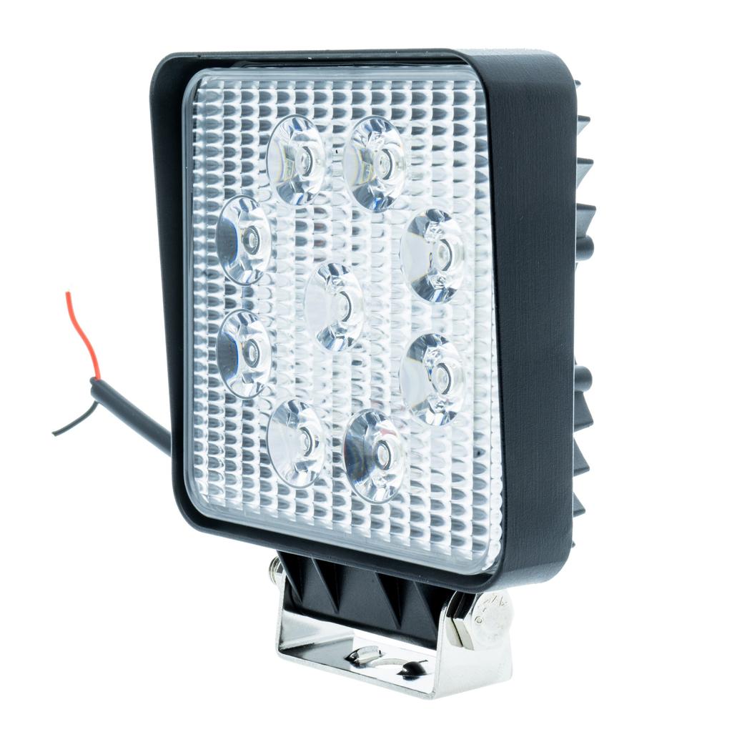 Lampa Robocza Led 27W Kwadratowa 12/24V 6000K Zimna Biel R10 R23