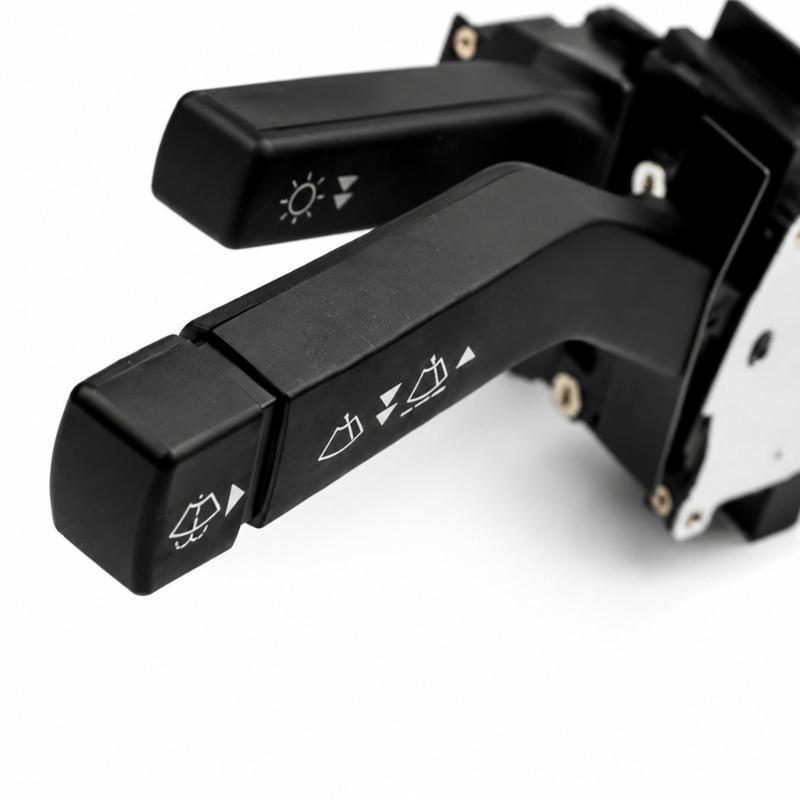 Wiper Stalk Control Unit with Printed Function Symbols, Black ABS Vehicle Component for Transit MK4 Replacing a Damaged or Worn Wiper Control