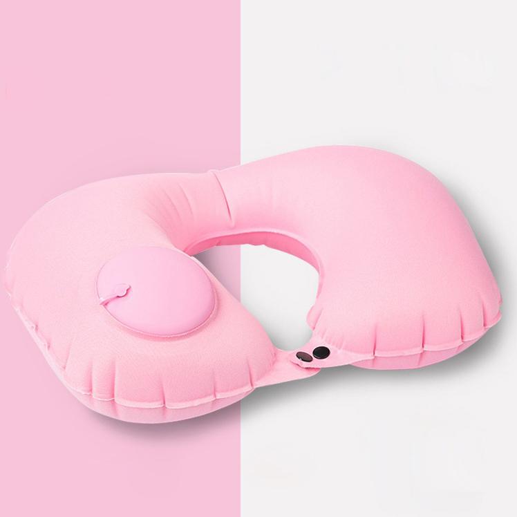 Inflatable Travel Neck Pillow for Airplane Train Car Washable Pillowcase U Shaped Office Napping Pillow,Home Head Neck and Lumbar Support