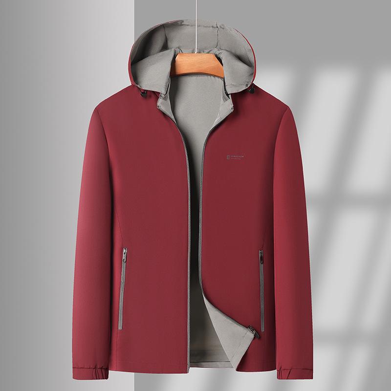Men's Fashion Casual Jacket: Autumn Long-sleeved Solid Color for Young and Middle-aged