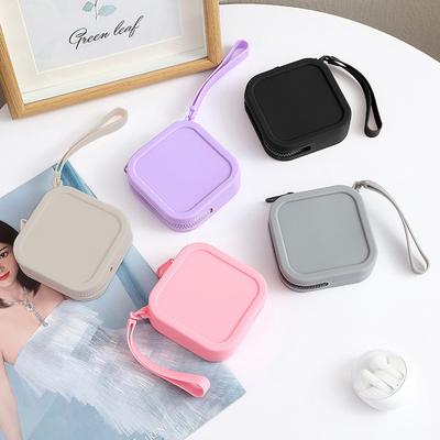 Silicone Change Storage Small Square Bag, Lipstick Bank Card, Earphone Zipper Storage Bag, Hand Key Ins Wind Bag.