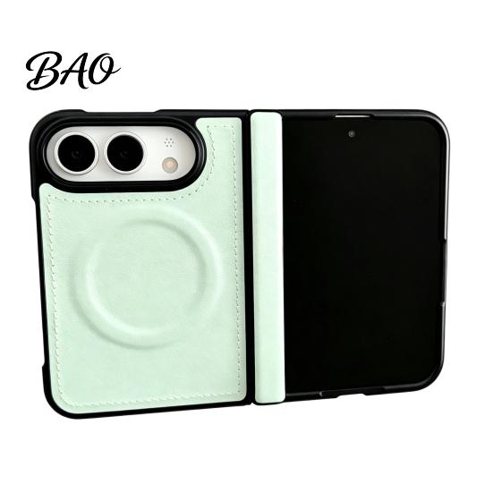 Magnetic Ring Protective Shell Case for IPhone 18, Faux Leather Phone Cover with Hinge Precise Fit Protection, Full Body Shockproof 18 Fold Protection
