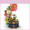 Blumenmuster Phonograph Uhrwerk Spieluhr Montage Bausteine Für Kreatives Spielen Und Geschenk