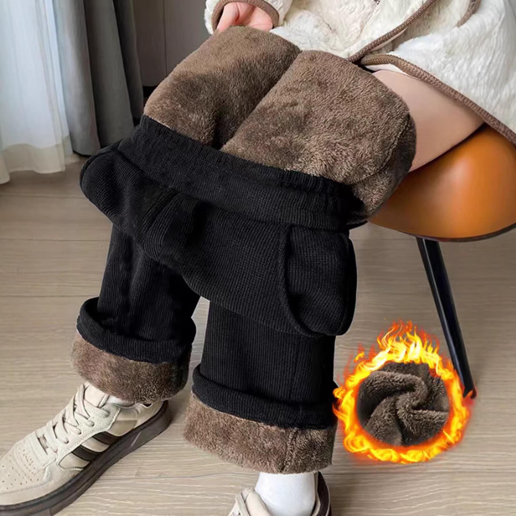 

Women s High-Waisted Black Velvet Corduroy Wide-Leg Pants - Winter Warm, Slimming, Casual, Loose-Fit Double Extra Large чёрный