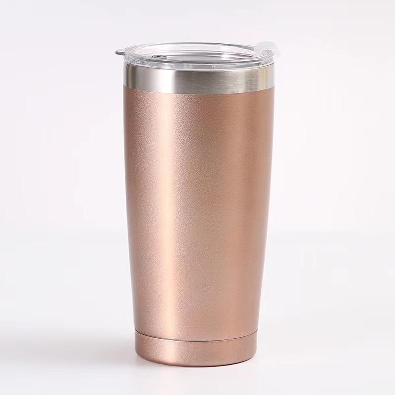 20oz Stainless Steel Car Cup, Double-layer Stainless Steel Thermos Cup, Portable Car Ice-cold Cup