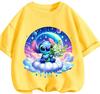 Hot Popular Stitches Graphic T Shirt Lightweight Leisure Daily School Wear Casual Street Kids Boys Girls Clothing