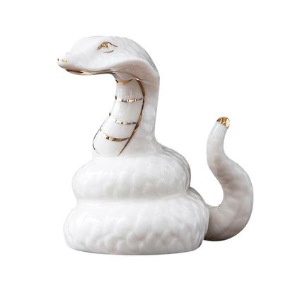 White Snake Figurine 2025 Zodiac Figurine Snake Figurine Snake Good Luck Goods Interior Good Luck Increase Money Luck Amulet Feng Shui Goods New Year