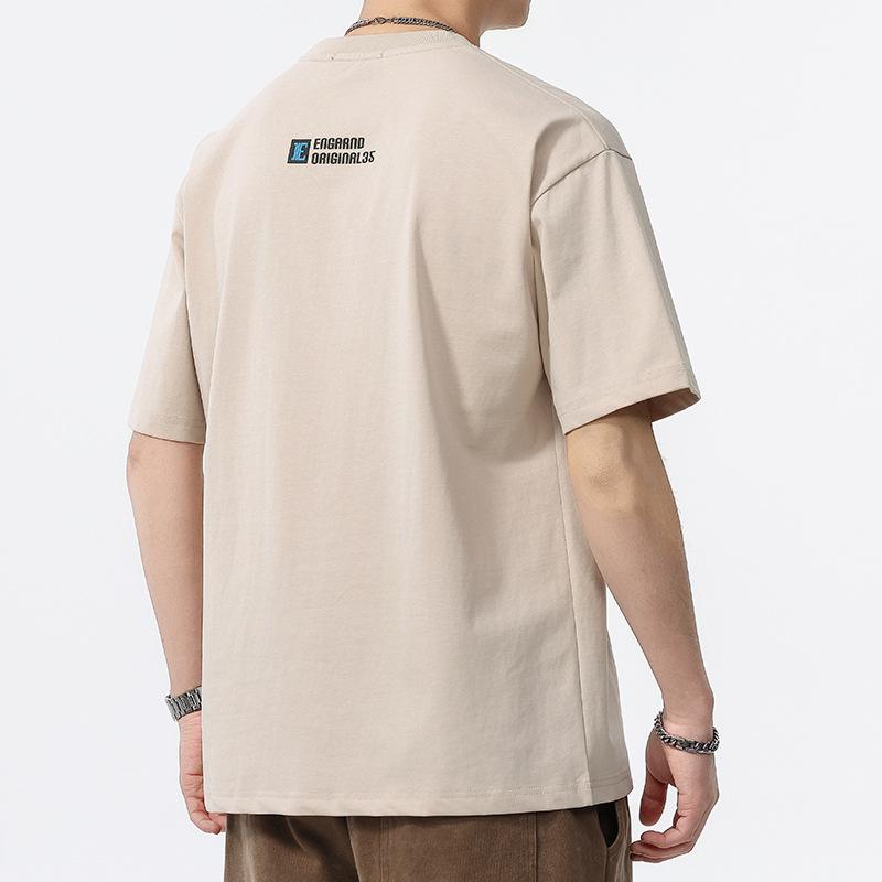 Updated Summer Mens Round Neck Short T-shirt Short Sleeve Thin Everyday Youth Half-sleeved Blouse