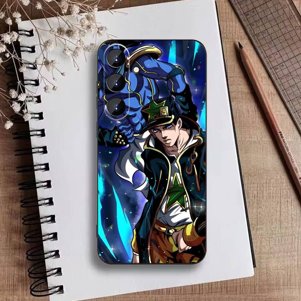 Anime Jojos Bizarres Adventures Phone Case For Samsung Galaxy A73,21,22,32,71,53,52,51,80,5G Soft Black Cover