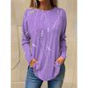 2025 Women's T shirt Tee Floral Print Long Sleeve Basic Sweatshirt Fashion Round Neck Regular Fit Floral Painting