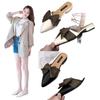 Half slippers women's outerwear 2025 new versatile flat fashion thick heel pedals niche foreign style anti-slip pointed toe