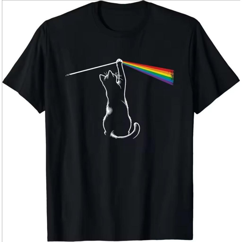 Maglietta Divertente Gatto Regalo Musica Rock Gatto Abbigliamento Donna Stampato su Misura Streetwear Magliette Grafiche Abbigliamento Anime Abbigliamento Donna