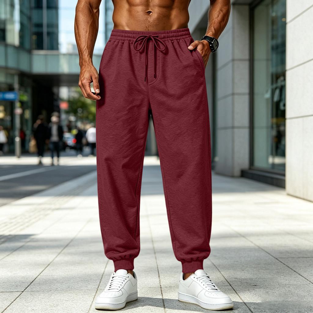 Men's Casual Drawstring Sweatpants for Jogging and Lounging