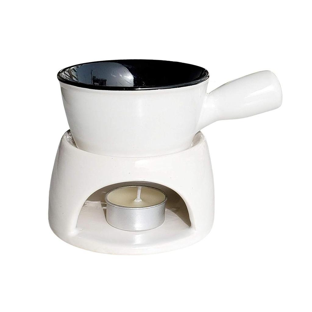 Aromatherapy Aroma Ceramic Fondue Burner, Ceramic Oil Scented Diffuser, Furnace for Bedroom, Home Decor Item, Housewarming Gift (White)