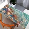 1pc Seashells and Starfish On Sandy Beach with Clear Water. Computer Pad  Mouse Pads for Desk,Gamers and Office Use 020251