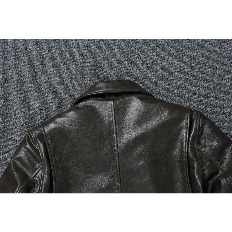 Chinese Size Genuine Cow Mens Leather Jacket Men Jackets Slim Gray Brown Stand Collar Jacket For Men Spring Autumn