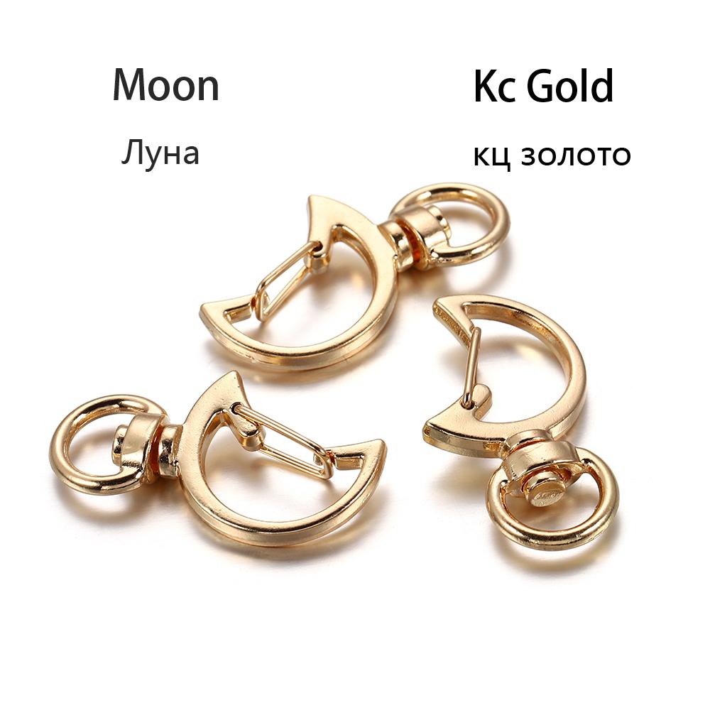 10Pcs/Lot Mix Color Keychain Moon Dog Cat Dolphins Cloud Heart Key Chain DIY For Jewelry Making Findings Accessories Supplies