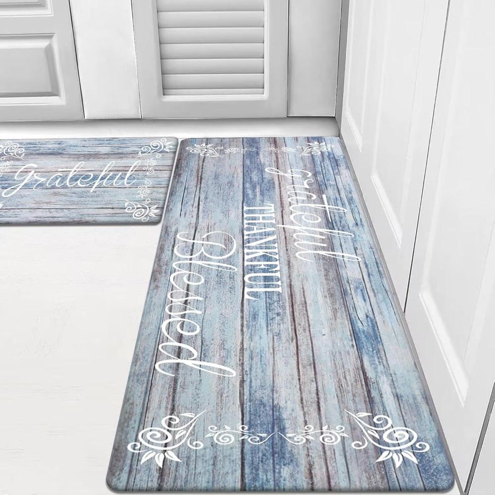 

1pc/2pc Kitchen Floor Mat Wood Grain Laundry Room Nonslip Mat Welcome Rug Entryway Doormat Home Decor Machine Washable Gifts 1pc-40x120CM