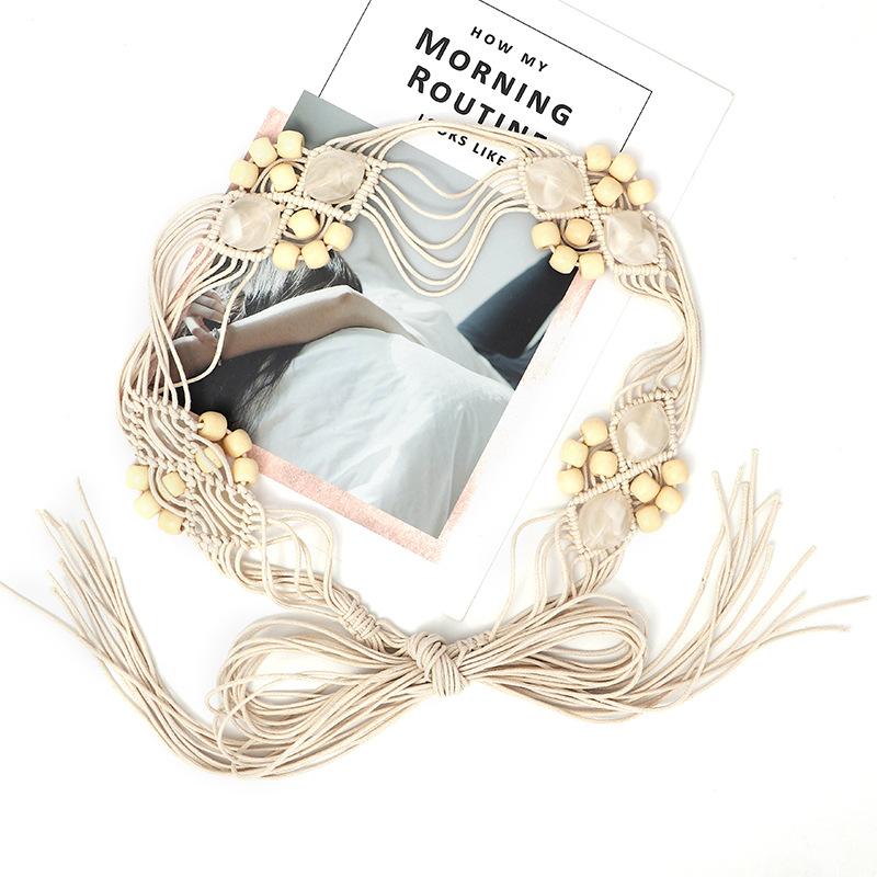 Bohemian Woven Hemp Rope Belt for Women Summer Casual Decorative Thin Waist Belt Multiple Color Options