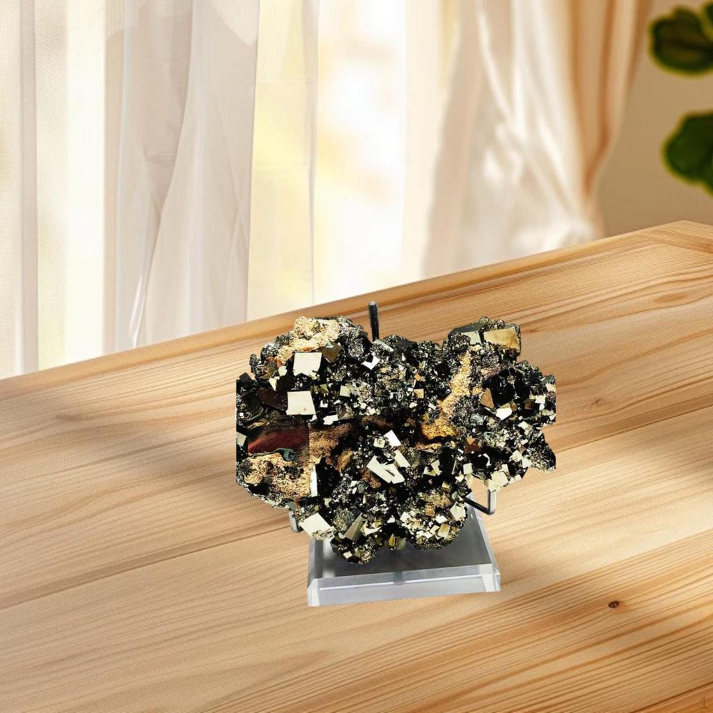 Metal ARM DISCATION CALE Mineral Holder Rock Display for Small Collector's Pieces