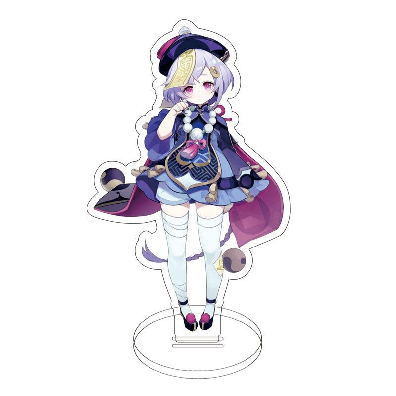 Game Genshin Impact Acrylic Figure Stand Klee Keqing Ganyu Display Desktop