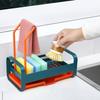 Sink Drain Shelf Kitchen Rod Dustcloth Sponge Storage Organizer Detachable Holder Washable Organization Basket Household