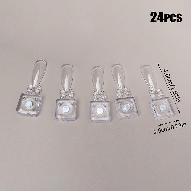 

Магнитный дисплей для типсов, прозрачный, натуральный, цветовая карта, подставка для гель-лака, доска, палитра для ногтей, маникюр, клей для ногтей, практика 24PCS