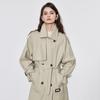Chuyu Women's 2025 Winter Mid-Length Loose Trench Coat