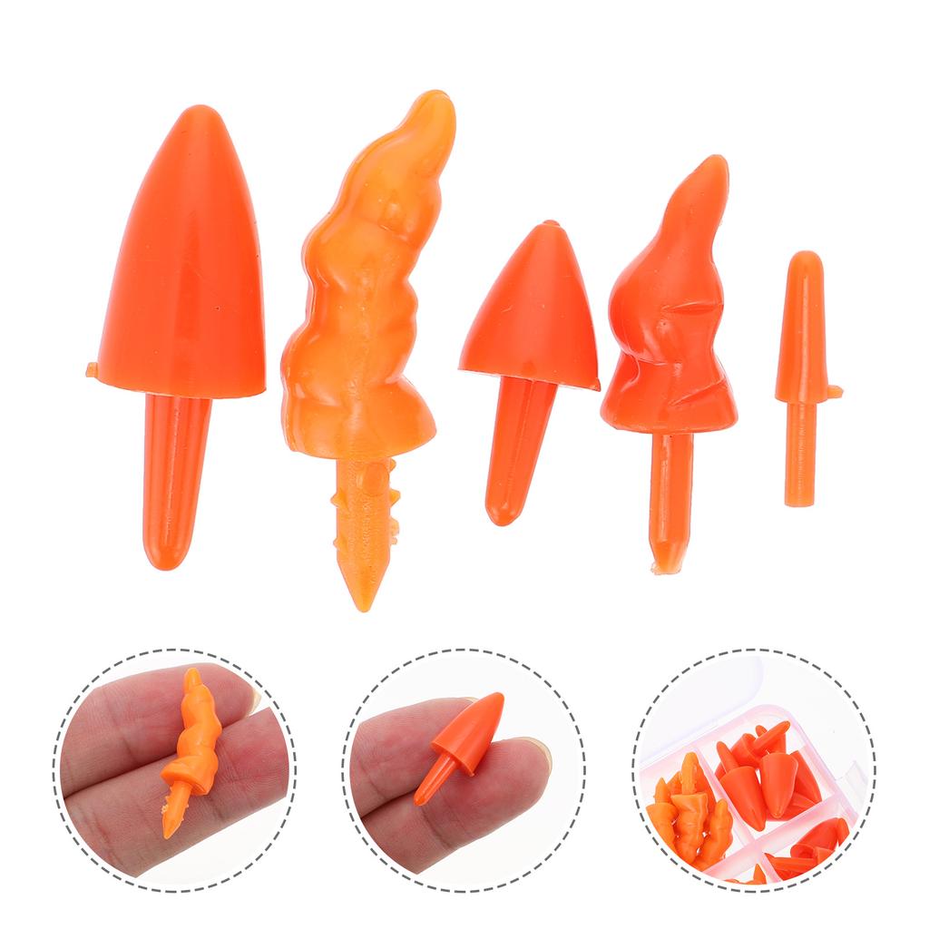 160pcs Christmas Plastic Snowman Noses Miniature Winter Snowman Craft Diy Snowman Nose Plastic Toy Nos For Small Snowman Dolls