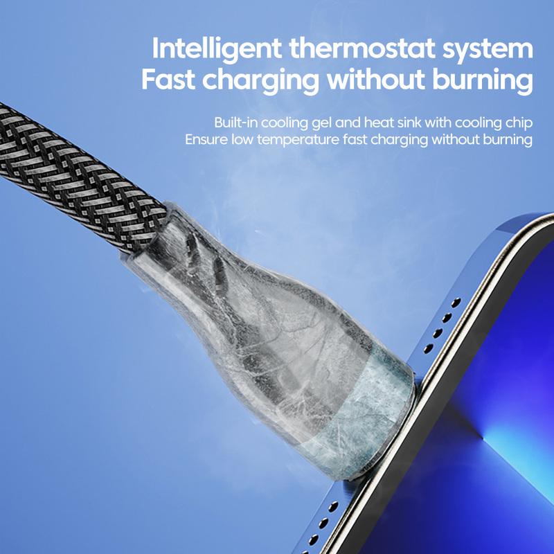 3 In 2 Fast Charging Cord for Iphone Huawei Micro Usb Type C Charger Cable 1.2M Multi Usb Port Multiple Usb Charging Cord