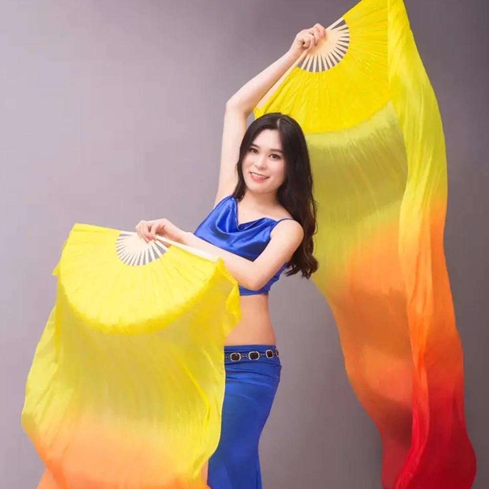 Dancing Fan Extended Floating Head Gradient Color Dance Fans Portable Belly Dance Fan Dance Performance Handheld Fan Dance Fans