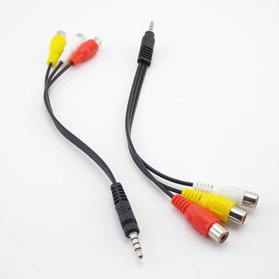 3,5 bis 3 Cinch-Buchse, 3 Rca-Buchse, 3,5 mm männlicher Klinkenstecker, Stecker an 3 Cinch-Adapterkabel, Steckerverlängerung