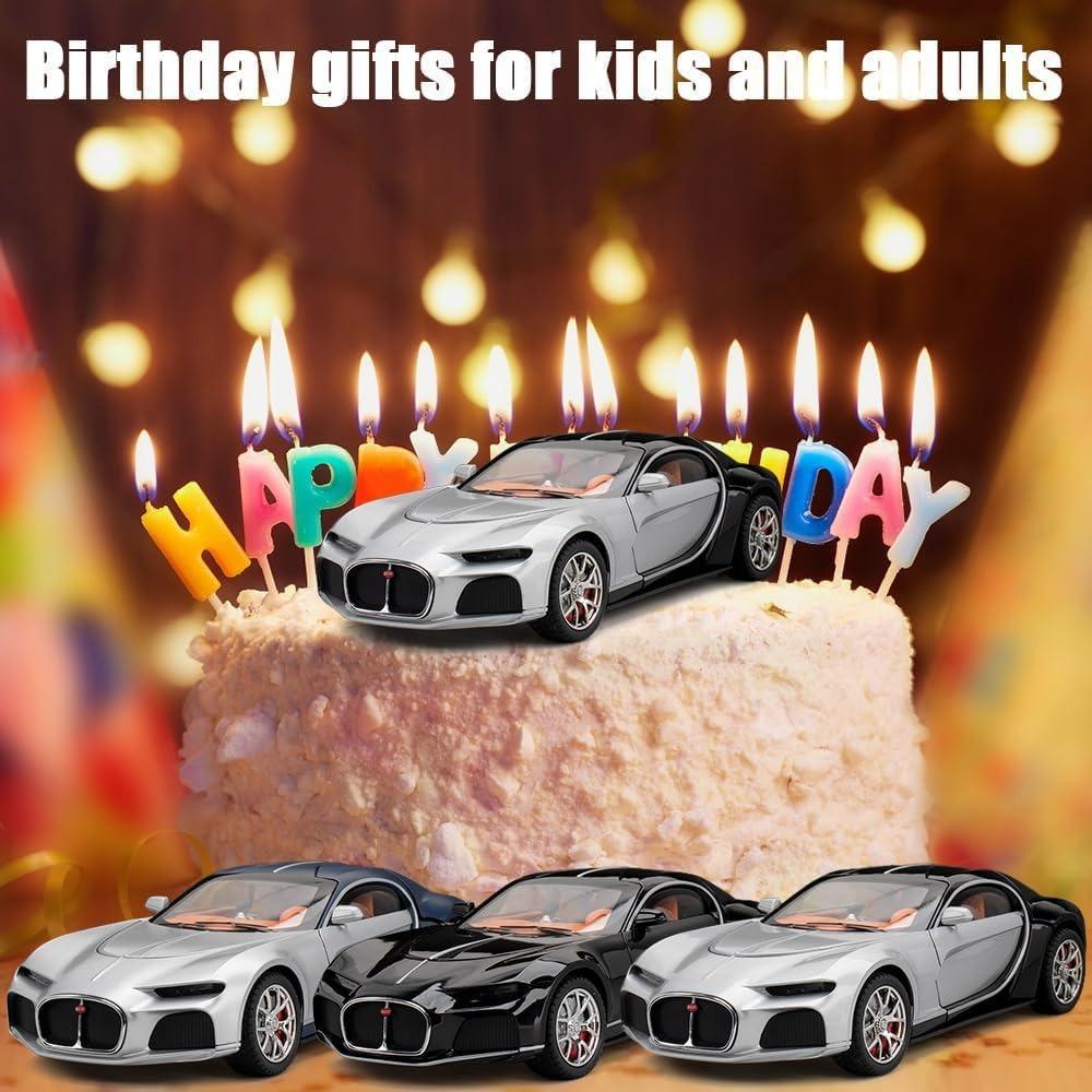 1/24 Scale Bugatti Atlantic Alloy Car Model Diecast Toy Vehicles,with Lights and Music,for Adults and Children,Decorative Objects, Collectibles