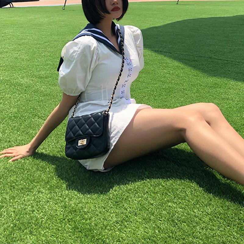 Small Bag for Women Korean Fashion Diamond Chain Bag Casual Versatile Mini Bag One-shoulder Crossbody Bag