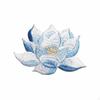 Chinese Design Embroidered Applique Lotus Flower Embroidery DIY Decoration