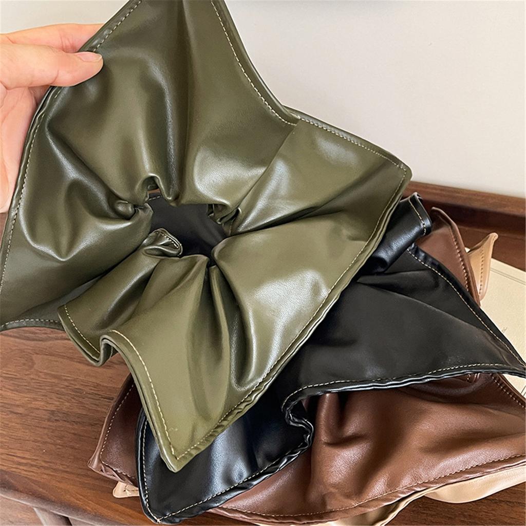 Lustrous PU Hair Scrunchies for Adult Teens Fashion Hair Rope Ponytail Holder Hairtie for Any Outfit Party Hair Decors