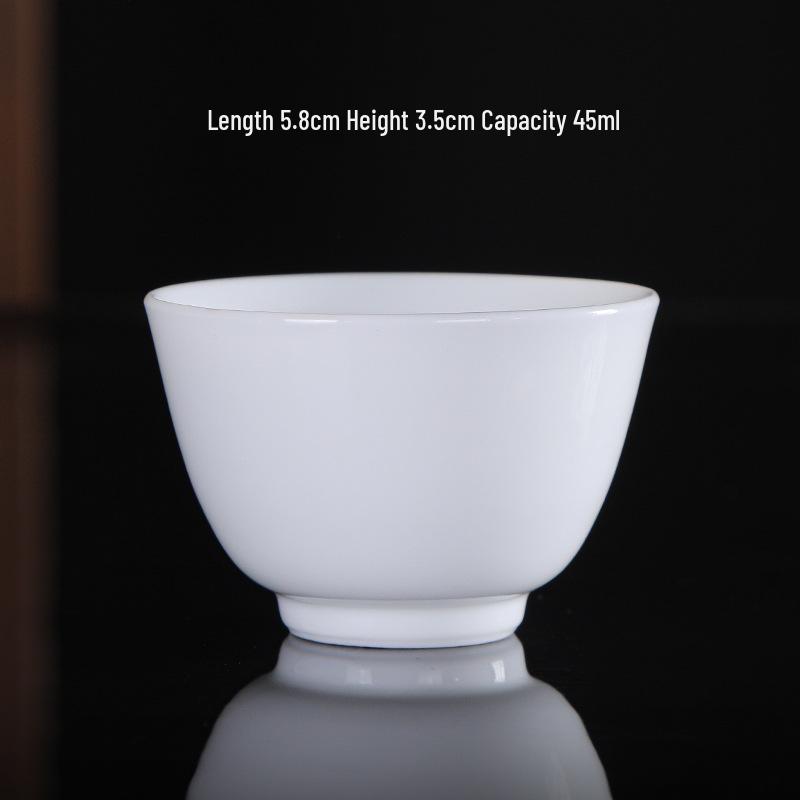 Gongfu Style High-White Porcelain Conical Tea Tasting Cup