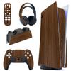 PlayVital Custom Stickers for PS5 Disc Edition Consoles, PS5 Controllers, Charging Stations, Headsets, and Media Remotes [Woodgrain Design]