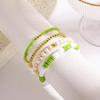 Buntes Sommer Strand Damen Polymer Clay Perlenarmband Set - 4 Stück
